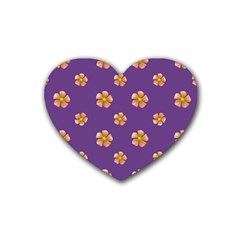 Ditsy Floral Pattern Design Heart Coaster (4 Pack)  by dflcprints