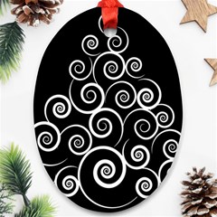 Abstract Spiral Christmas Tree Ornament (oval) by Mariart