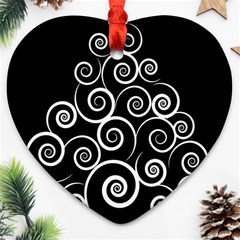 Abstract Spiral Christmas Tree Ornament (heart)