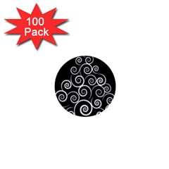 Abstract Spiral Christmas Tree 1  Mini Buttons (100 Pack)  by Mariart