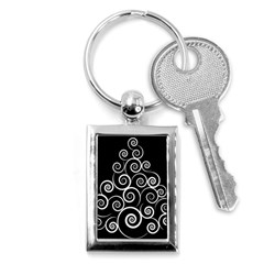 Abstract Spiral Christmas Tree Key Chains (rectangle)  by Mariart