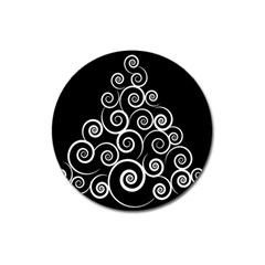 Abstract Spiral Christmas Tree Magnet 3  (round) by Mariart