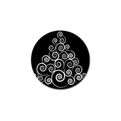 Abstract Spiral Christmas Tree Golf Ball Marker by Mariart