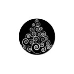 Abstract Spiral Christmas Tree Golf Ball Marker (4 pack) Front