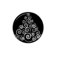 Abstract Spiral Christmas Tree Hat Clip Ball Marker by Mariart