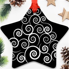 Abstract Spiral Christmas Tree Star Ornament (two Sides) by Mariart