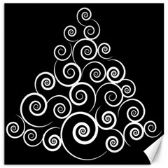 Abstract Spiral Christmas Tree Canvas 12  X 12   by Mariart