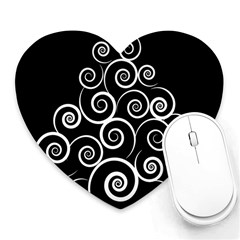 Abstract Spiral Christmas Tree Heart Mousepads by Mariart