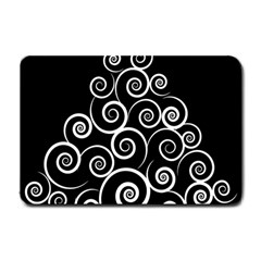 Abstract Spiral Christmas Tree Small Doormat  by Mariart