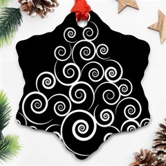 Abstract Spiral Christmas Tree Ornament (snowflake) by Mariart