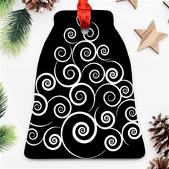 Abstract Spiral Christmas Tree Bell Ornament (two Sides) by Mariart