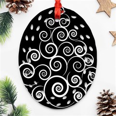 Abstract Spiral Christmas Tree Ornament (oval Filigree) by Mariart