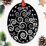 Abstract Spiral Christmas Tree Ornament (Oval Filigree) Front