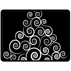 Abstract Spiral Christmas Tree Double Sided Fleece Blanket (large)  by Mariart