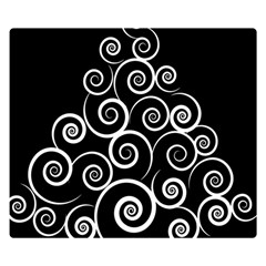 Abstract Spiral Christmas Tree Double Sided Flano Blanket (small)  by Mariart