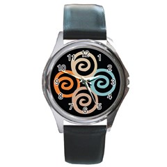 Abroad Spines Circle Round Metal Watch by Mariart