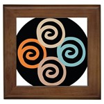 Abroad Spines Circle Framed Tiles Front