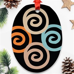 Abroad Spines Circle Ornament (oval) by Mariart