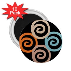 Abroad Spines Circle 2 25  Magnets (10 Pack) 