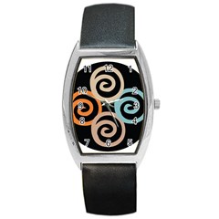 Abroad Spines Circle Barrel Style Metal Watch by Mariart