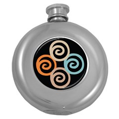 Abroad Spines Circle Round Hip Flask (5 Oz) by Mariart