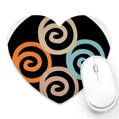 Abroad Spines Circle Heart Mousepads by Mariart