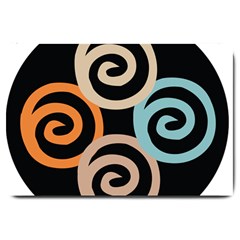 Abroad Spines Circle Large Doormat  by Mariart