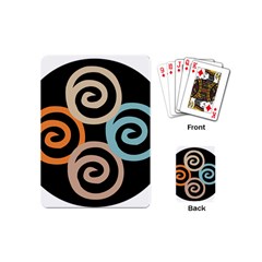 Abroad Spines Circle Playing Cards (mini)  by Mariart