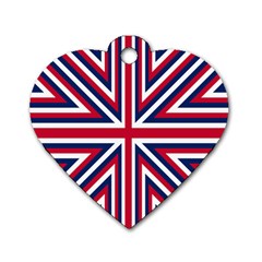 Alternatively Mega British America Dog Tag Heart (two Sides)