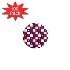 American Flag Star White Red Blue 1  Mini Magnets (100 Pack) 