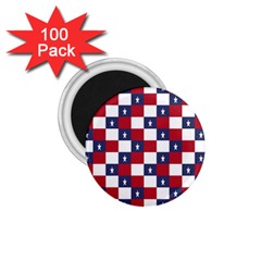 American Flag Star White Red Blue 1 75  Magnets (100 Pack) 