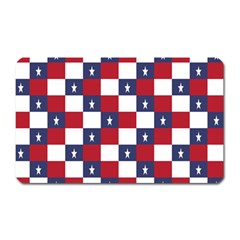 American Flag Star White Red Blue Magnet (rectangular)