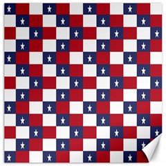 American Flag Star White Red Blue Canvas 12  X 12   by Mariart