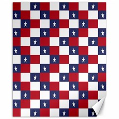 American Flag Star White Red Blue Canvas 16  X 20   by Mariart