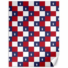 American Flag Star White Red Blue Canvas 18  X 24   by Mariart