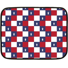 American Flag Star White Red Blue Double Sided Fleece Blanket (mini)  by Mariart