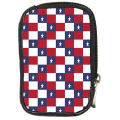 American Flag Star White Red Blue Compact Camera Cases by Mariart