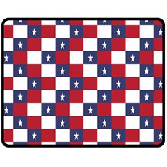 American Flag Star White Red Blue Fleece Blanket (medium) 