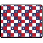 American Flag Star White Red Blue Fleece Blanket (Medium)  60 x50  Blanket Front