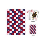 American Flag Star White Red Blue Playing Cards (Mini)  Back