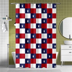 American Flag Star White Red Blue Shower Curtain 48  X 72  (small)  by Mariart