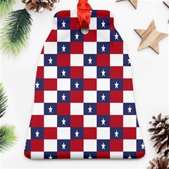 American Flag Star White Red Blue Bell Ornament (two Sides)