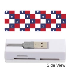 American Flag Star White Red Blue Memory Card Reader (stick)  by Mariart