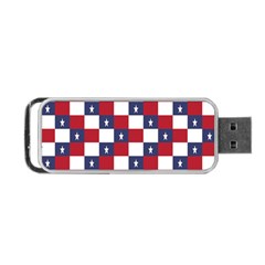 American Flag Star White Red Blue Portable Usb Flash (one Side)