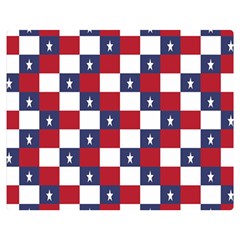 American Flag Star White Red Blue Double Sided Flano Blanket (medium) 