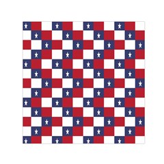 American Flag Star White Red Blue Small Satin Scarf (square) by Mariart