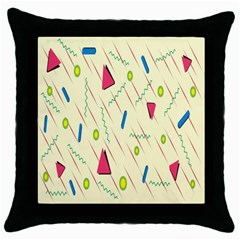 Background  With Lines Triangles Throw Pillow Case (black)