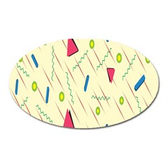 Background  With Lines Triangles Oval Magnet