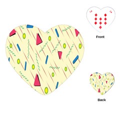 Background  With Lines Triangles Playing Cards (heart) 