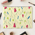 Background  With Lines Triangles Cosmetic Bag (XL) Back